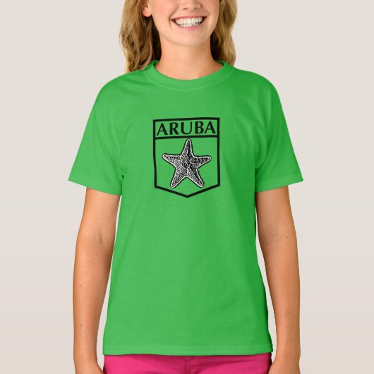 Aruba Island Design - Girls American Apparel Fine T-shirt (Voorkant)