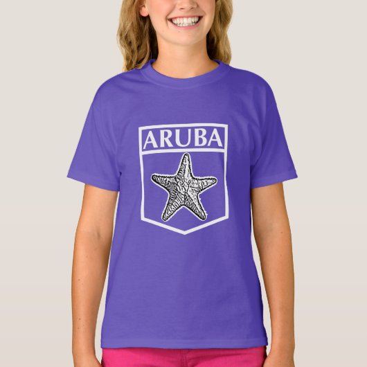 Aruba Island Design - Girls' Basic T-Shirt (Voorkant)