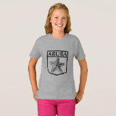 Aruba Island Design - Girls' Basic T-Shirt (Voorkant volledig)