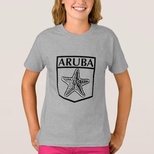 Aruba Island Design - Girls' Basic T-Shirt (Voorkant)
