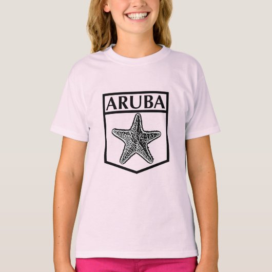 Aruba Island Design - Girls' Basic T-Shirt (Voorkant)