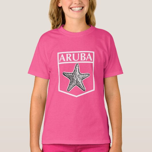 Aruba Island Design - Girls' Basic T-Shirt (Voorkant)