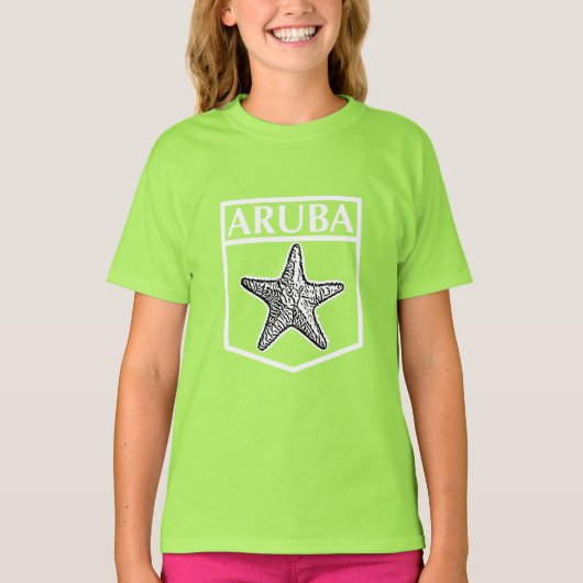 Aruba Island Design - Girls' Basic T-Shirt (Voorkant)