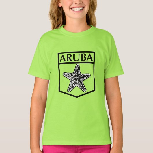 Aruba Island Design - Girls' Basic T-Shirt (Voorkant)