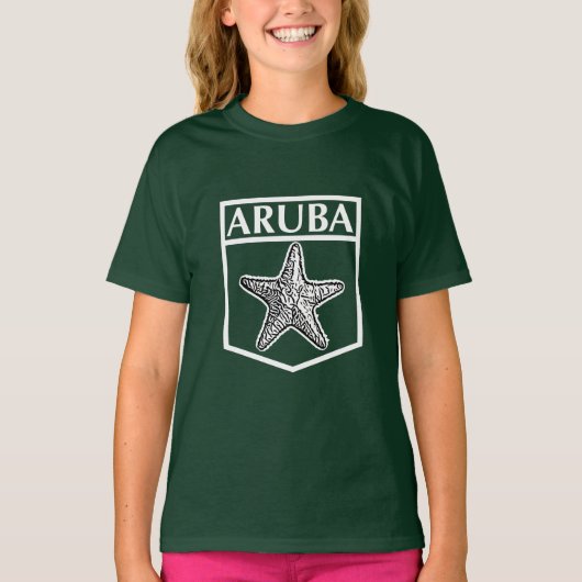 Aruba Island Design - Girls' Basic T-Shirt (Voorkant)