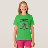 Aruba Island Design - Girls' Basic T-Shirt (Voorkant volledig)