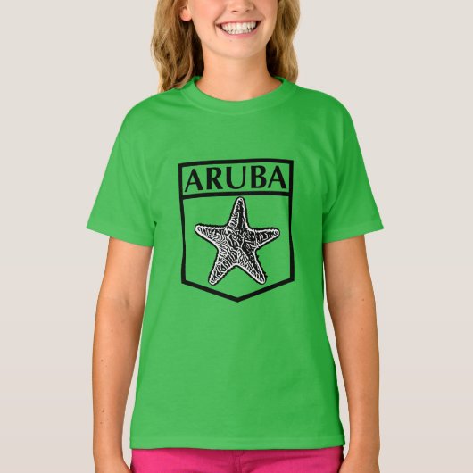 Aruba Island Design - Girls' Basic T-Shirt (Voorkant)