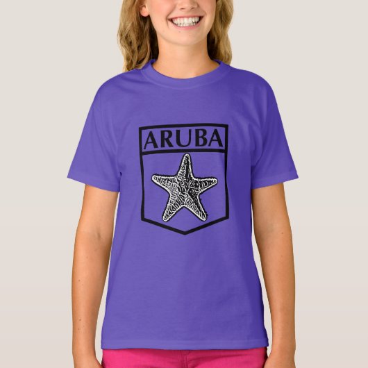 Aruba Island Design - Girls' Basic T-Shirt (Voorkant)
