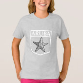 Aruba Island Design - Meisjes Basic T-Shirt (Voorkant)