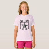 Aruba Island Design - Meisjes Basic T-Shirt (Voorkant volledig)