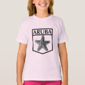 Aruba Island Design - Meisjes Basic T-Shirt (Voorkant)