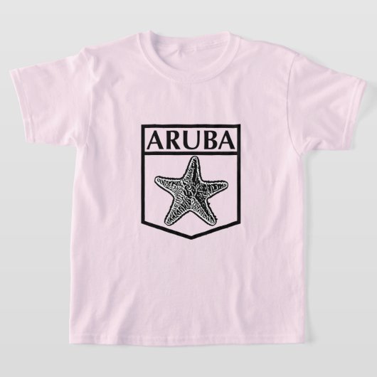 Aruba Island Design - Meisjes Basic T-Shirt (Laagn)