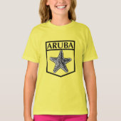 Aruba Island Design - Meisjes Basic T-Shirt (Voorkant)