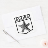 Aruba Island Design - Square Stickers, Glossy, Lar Vierkante Sticker (Envelop)