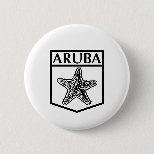 Aruba Island Design - Standard, 2¼ Inch Round Butt Ronde Button 5,7 Cm (Voorkant)