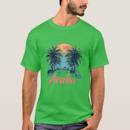 Aruba Island Design (versie 2) - Basic Dark T-Shi T-shirt