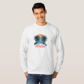 Aruba Island Design (versie 2) - Basic lange mouwe T-shirt (Voorkant volledig)