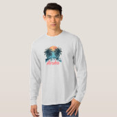 Aruba Island Design (versie 2) - Basic lange mouwe T-shirt (Voorkant volledig)