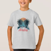 Aruba Island Design (versie 2) - Kinderen Basic T- T-shirt (Voorkant)