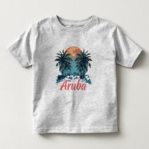 Aruba Island Design (versie 2) - Peuter Fine Jer Kinder Shirts