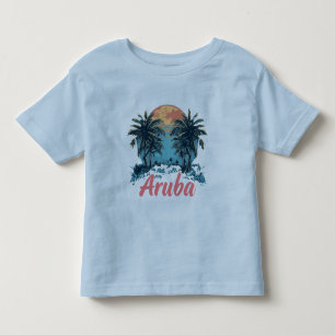 Aruba Island Design (versie 2) - Peuter Fine Jer Kinder Shirts