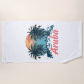 Aruba Island Design (versie 2) - Strandlaken (Voorkant)