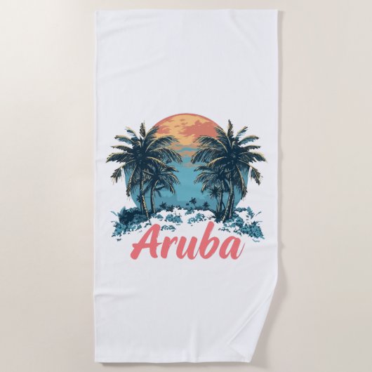 Aruba Island Design (versie 2) - Strandlaken (Voorkant)