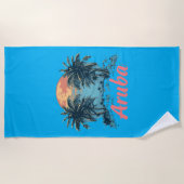 Aruba Island Design (versie 2) - Strandlaken (Voorkant)