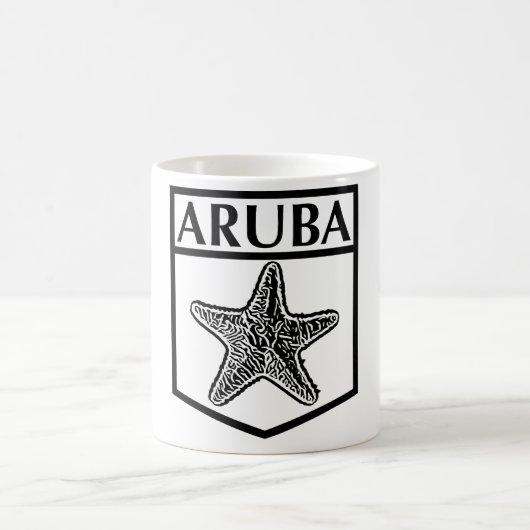 Aruba Island Design - White 11 oz Classic Mok (Center)