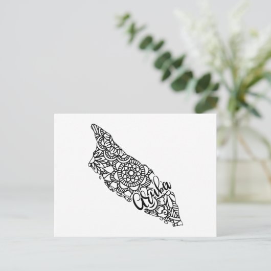 Aruba Island Kaart Reizen (Staand voorkant)