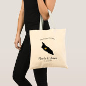 Aruba Kaart Trouwen Welkom Tas, Zwart & Goud Tote Bag (Voorkant (product))