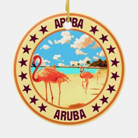 Aruba Keramisch Ornament (Achterkant)