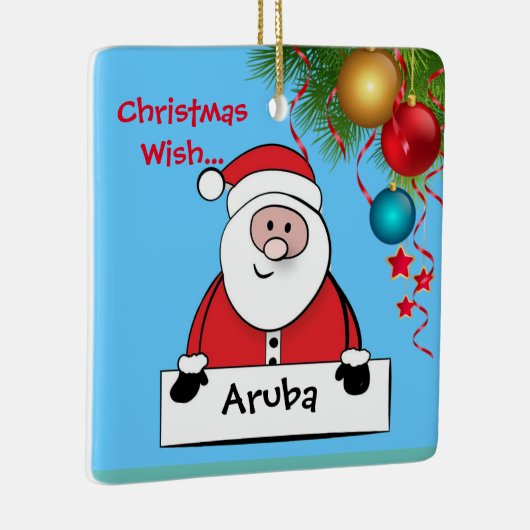Aruba Kerstmis Santa Ornament (Rechts)