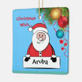 Aruba Kerstmis Santa Ornament (Links)