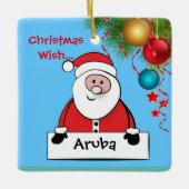 Aruba Kerstmis Santa Ornament (Voorkant)
