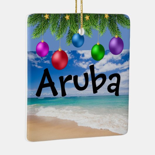 Aruba Kerstornament Keramisch Ornament (Rechts)