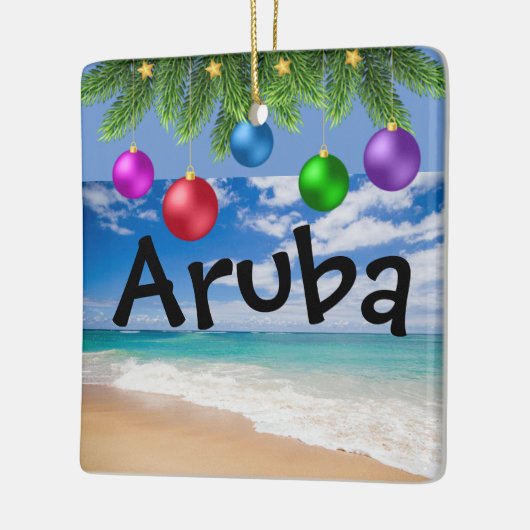 Aruba Kerstornament Keramisch Ornament (Links)