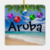 Aruba Kerstornament Keramisch Ornament (Voorkant)