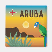 Aruba kleurrijk Caribisch eiland Magneet (Voorkant)