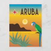 Aruba kleurrijke Caribische illustratie Briefkaart (Voorkant)