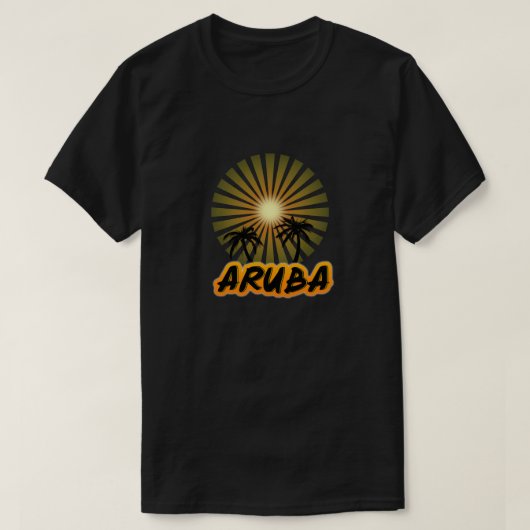 Aruba-kokosnoot, silhouet t-shirt (Design voorkant)