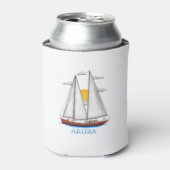Aruba Kustzoeker Nautical Sailor Blikjeskoeler (Blikje Voorkant)