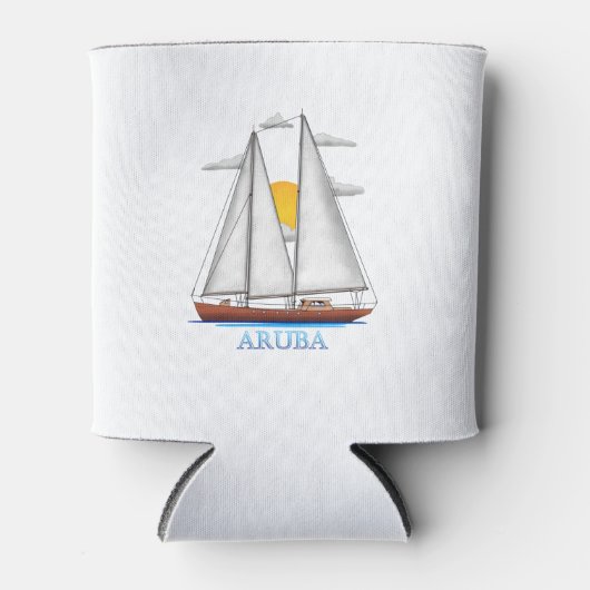 Aruba Kustzoeker Nautical Sailor Blikjeskoeler (Voorkant)