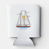 Aruba Kustzoeker Nautical Sailor Blikjeskoeler (Achterkant)
