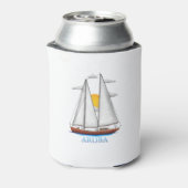 Aruba Kustzoeker Nautical Sailor Blikjeskoeler (Blikje Achterkant)