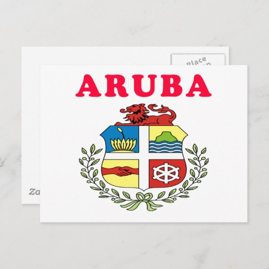 Aruba-laag van Design Briefkaart (Voorkant / Achterkant)