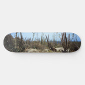 Aruba-landschap met cactus skateboard (Horizontaal)
