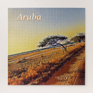 Aruba Landschap met Divi Divi Trees Legpuzzel