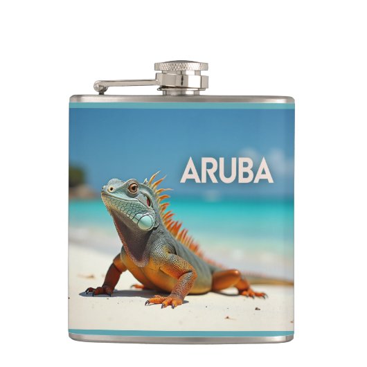 Aruba leguaan heupfles (Voorkant)