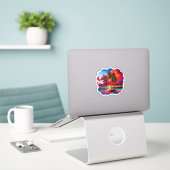 Aruba liefde sticker (Laptop op bureau)